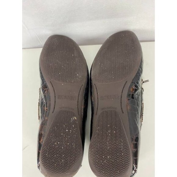 Sperry Top Sider Brown Patent Leather Slip on Loafers Women's 9 Medium - Picture 6 of 7
